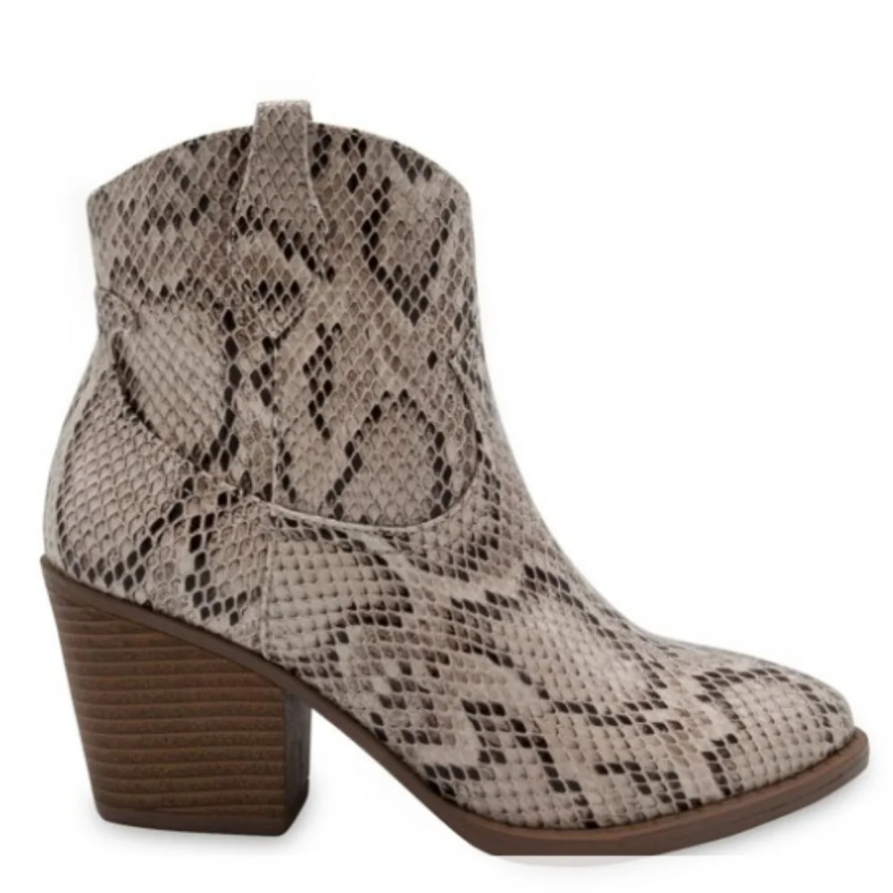Sugar Tarah Western Booties Snake -7.5 - Picture 2 of 9